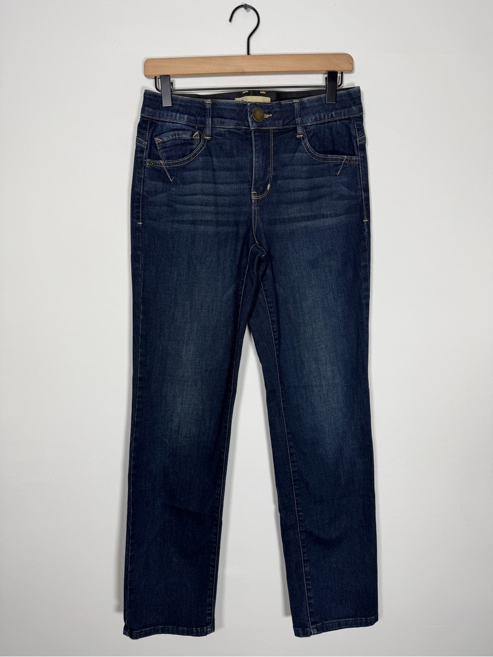 WJ326 {Democracy} "Ab Technology" Dark Blue Straight Leg Denim Jeans